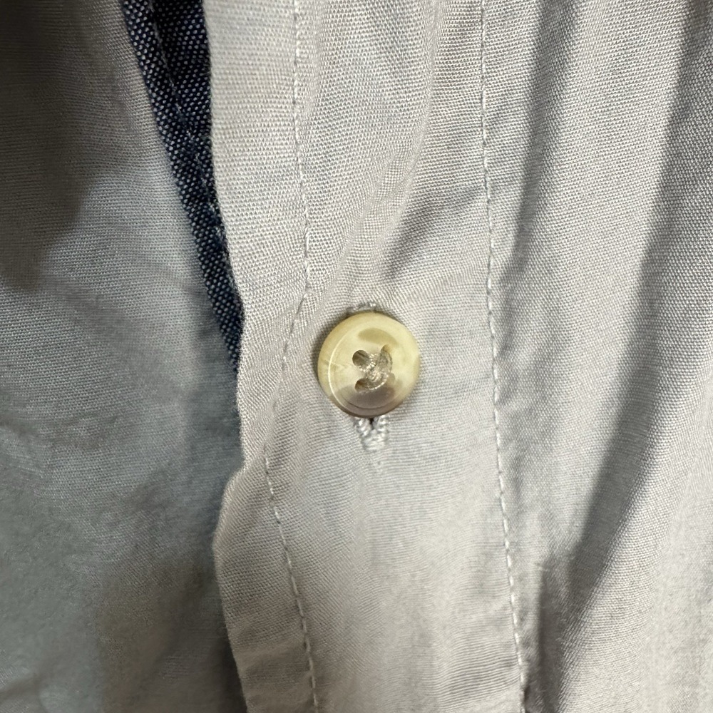 Wrangler Jean Co. Button Down Shirt Mens X-Large XL Long Sleeve Gray 100% Cotton - Picture 5 of 14